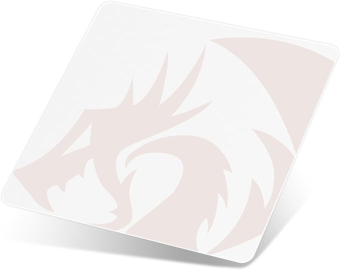Redragon PG1M Glass Mouse Pad - Ultra-Smooth Precision Surface with Non-Slip Base Easy to Clean Hard Mousepad for Gaming - 13 x 13 x 0.15 inches White