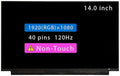14.0 Screen Replacement for ASUS ROG GA401 GA401I GA401IU GA401II GA401IV GA401IH GA401Q GA401QC GA401QM Series FHD 1920*1080 40 pin 120Hz LCD Non-Touch Screen Display Panel ( Compatible with 144Hz )