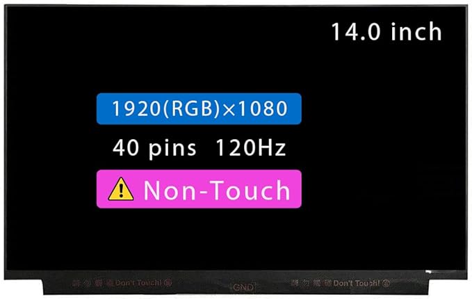 14.0 Screen Replacement for ASUS ROG GA401 GA401I GA401IU GA401II GA401IV GA401IH GA401Q GA401QC GA401QM Series FHD 1920*1080 40 pin 120Hz LCD Non-Touch Screen Display Panel ( Compatible with 144Hz )