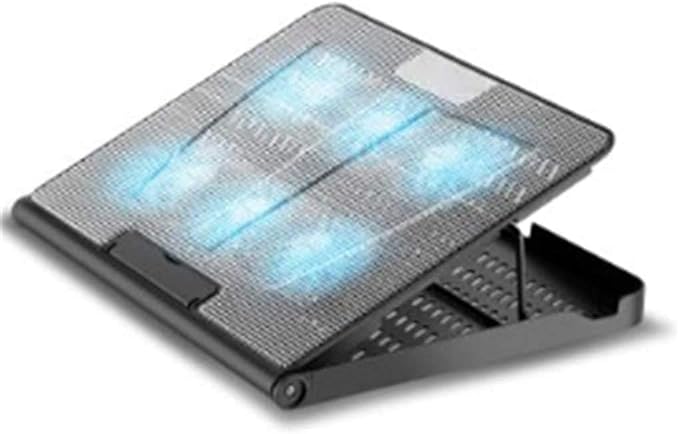 Laptop Cooling Pad Gaming 6Fans 15.6inch Laptop Cooler Stand Fan Adjustable Foldable Long Stand