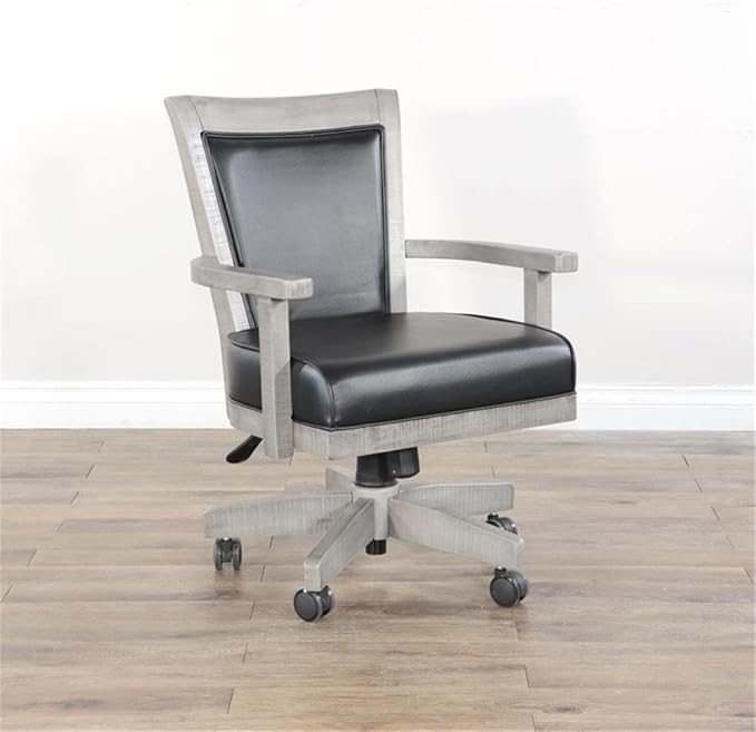 Sunny Designs Doe Valley Caster Poker Game Chair (Alpine Grey)