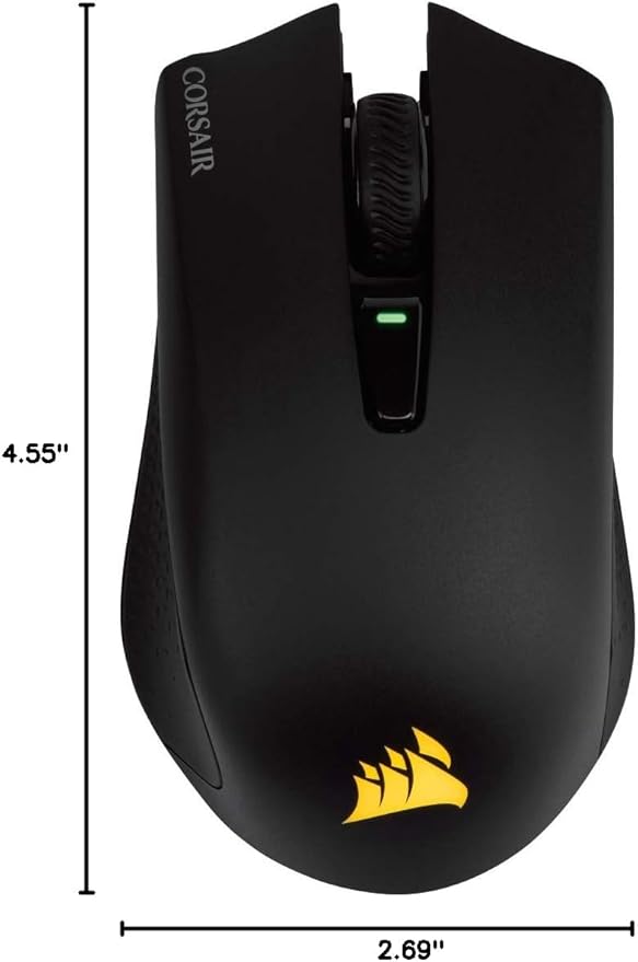 Corsair Harpoon Wireless RGB Lightweight FPS/MOBA Gaming Mouse – 10000 DPI – 6 Programmable Buttons – Low-Latency Bluetooth – iCUE Compatible – PC Mac PS5 PS4 Xbox – Black