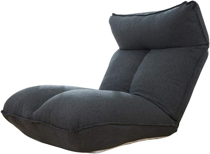 Floor Chair Floor Chair Foldable Meditation Chair with Backrest Lazy Lounge Sofa Removable and Washable 5 Gears Freely Adjustable Single Floor Chair (Color : Blue)