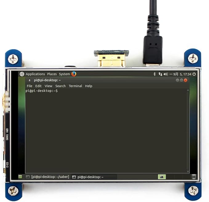 Waveshare 4inch Resistive Touch Screen LCD Compatible with Raspberry Pi 4B/3B+/3A+/2B/B+/A+/Zero/Zero W/WH/Zero 2W CM3+/4 480×800 Resolution HDMI IPS Low Power Consumption Supports Windows