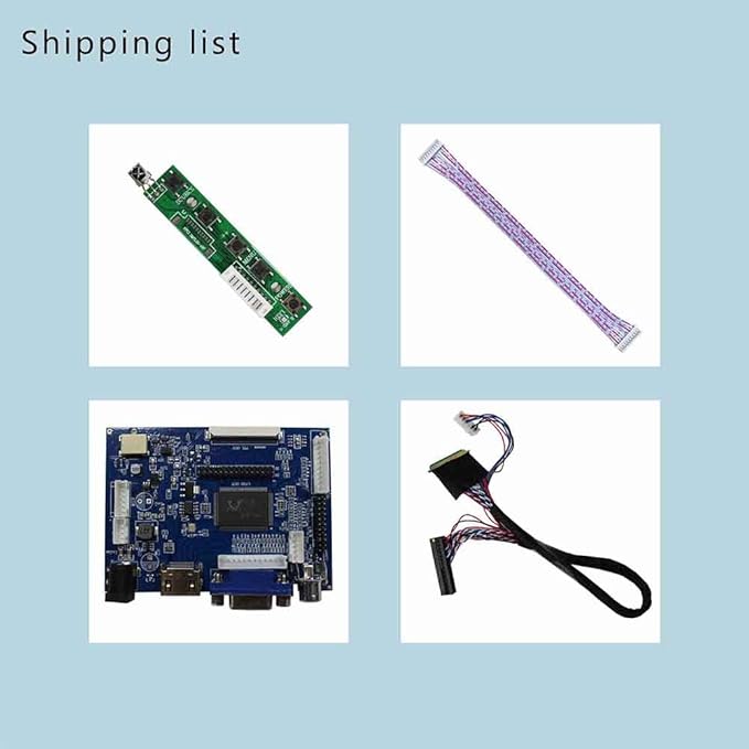 VSDISPLAY VGA 2AV LCD Controller Board Work for 14 15.6'' b140xtn03.1 LP140WH1 BT140XW02 B156XW02 1366x768 LVDS 40Pin WLED Backlight LCD Panel