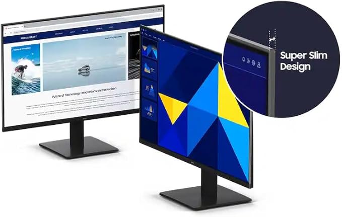 Samsung 27 S3 Series IPS LED FHD Monitor Game Mode Eye Saver Mode HDMI D-sub 100Hz Refresh Rate Black with HDMI Cable