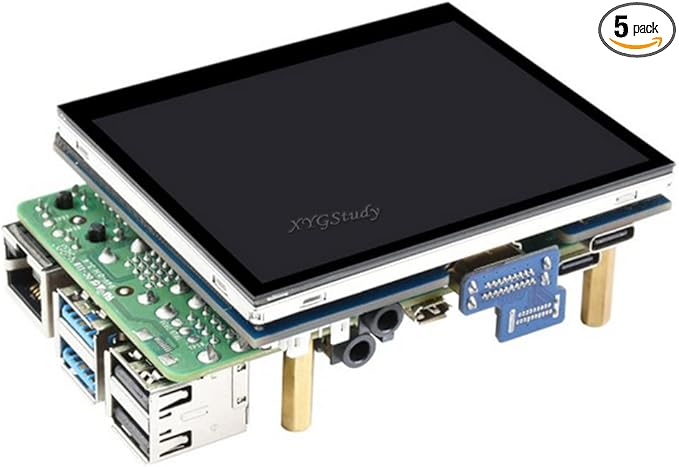 3.5inch HDMI Capacitive 640×480 Touch IPS LCD Display (E) with Audio Jack for Raspberry Pi Jetson Nano Tinker Board 2/ PC Windows 11/10 / 8.1/8 / 7
