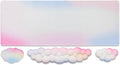Gaming Desk Mat with Keyboard Wrist Rest Set 4 in 1 Large Mouse Pad &amp Cloud Keyboard Wrist Rest&amp Mouse Wrist Rest&ampCoaster Comfort and Support for Typing and Gaming