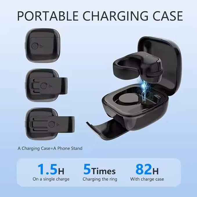 ByteWave Bluetooth Ring Mouse with USB Receiver touchpad Control &amp Rechargeable case. Works with PC Laptop Tablet &amp Mobile. Compact Wearable Design for Scrolling clicking &amp Navigating