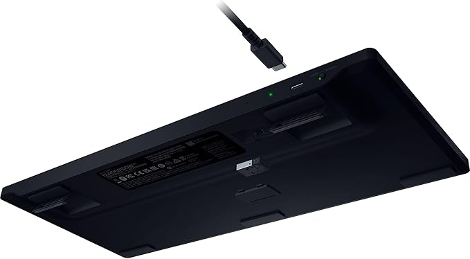 Razer BlackWidow V4 Low Profile TKL HyperSpeed Wireless Gaming Keyboard: Yellow Mechanical Switches - 2.4GHz Wireless &amp Bluetooth - Multi-Function Roller - 3 Control Buttons - Long Battery Life