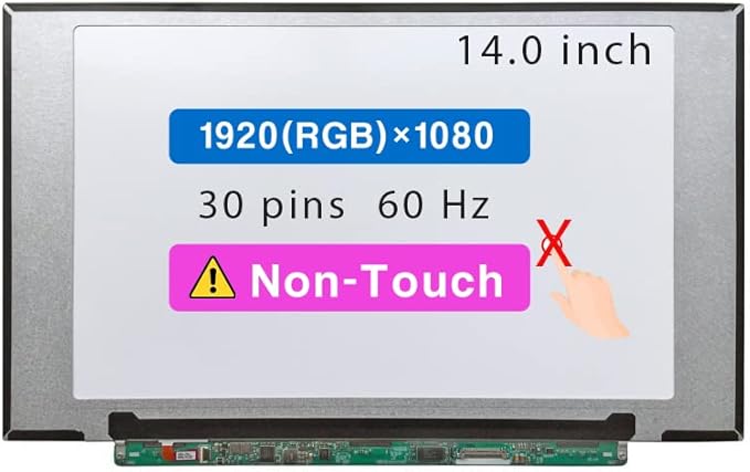 14.0 Screen Replacement for Lenovo Thinkpad P14S (2ND Gen) Model 21A0 LCD Display Panel 30 pins 60 Hz (FHD 1920 * 1080 Non-Touch)
