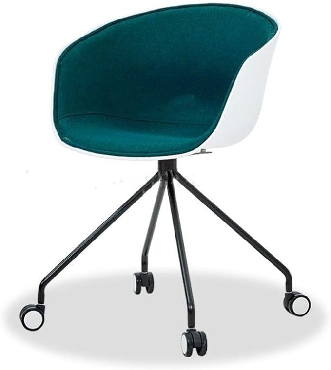 Gaming Chair Case for Dining Chair Study Chair Fabric Balcony Leisure Backrest Handrail Metal for Negotiations (Color : E)