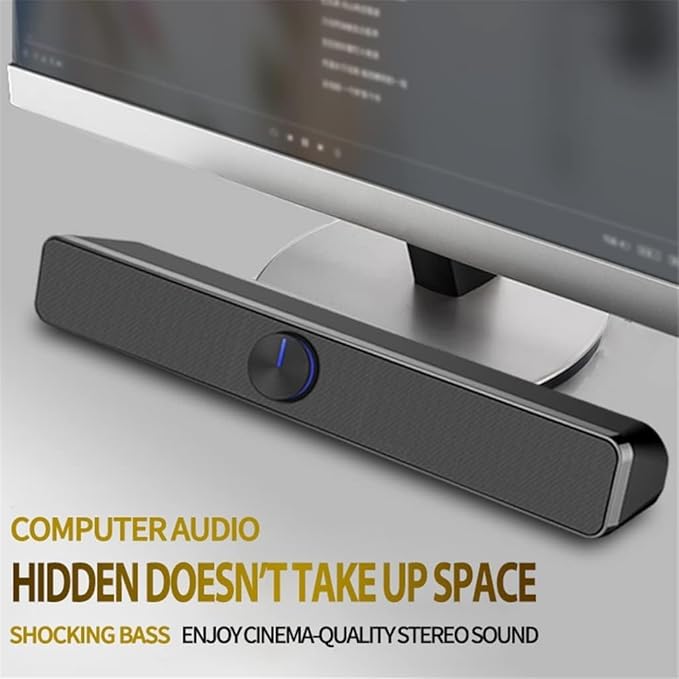 Computer Speakers for Desktop Computer Speaker USB Wired and SoundBar Stereo Subwoofer Boombox Bass Surround SoundBox 3.5mm Audio