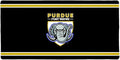 Purdue University Fort Wayne Mastodons Primary Logo Stripes Large Gaming Mouse Pad Desk Mat with Stitched Edges Non-Slip Base for Gamer Home and Office 31.5 x 15.7