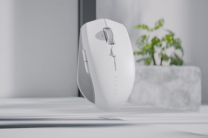 Razer Pro Click Mini Portable Wireless Mouse: Silent Tactile Mouse Clicks - Sleek &amp Compact Design - HyperScroll Technology - Productivity Dongle - Connect up to 4 Devices - 7 Programmable Butto