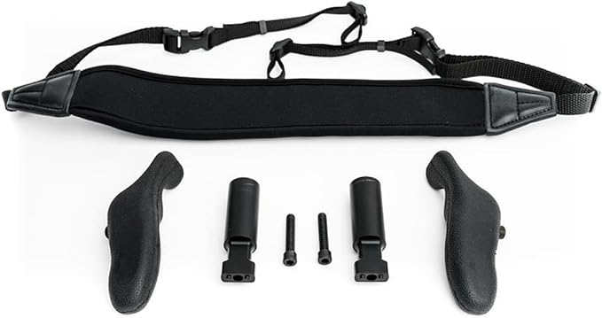 SmallHD Lightweight Black Rubber Monitor Handles with Adjustable Neoprene Neck Strap