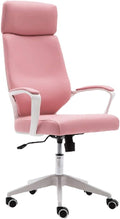 YYDS Chair Artificial Leather Gaming Chair Girls Executive Ergonomic Live Esports Chair High-Back Swivel Chair with Fixed Armrest Ergonomically (Color : Pink Size : Aluminum Alloy feet)