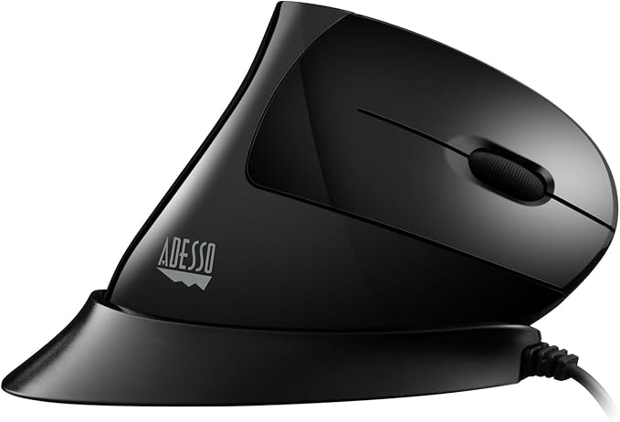 Adesso iMouse V3-TAA USB Adjustable Wrist Angle Vertical Ergonomic Mouse Made in Taiwan (TAA Compliant)