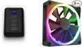 NZXT Internal USB Hub 3 - AC-IUSBH-M3-4 Internal USB 2.0 Ports - 3M Dual Lock Tapes -Magnetic Body &amp F120 RGB Fans - RF-R12SF-B1 - Advanced RGB Lighting Customization - Whisper Quiet Cooling