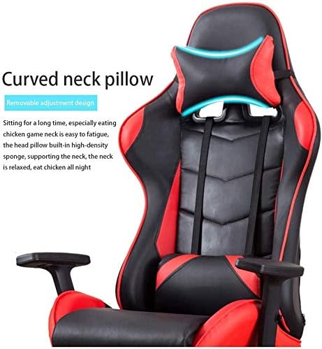 Gaming Chair Computer Chairs Swivel Chair Video Game Chair Elevating Rotary with Footrest Armchair Ergonomics Computer Chair Racing Style with Headrest and Lumbar Suppo(Black Gold)