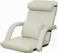 Floor Chair 6-Speed Adjustment Foldable Floor Chair Padded Gaming Sofa with Backrest for Living Room Bedroom No Assembly Required(Beige)