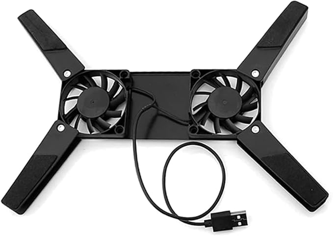 Foldable Cooling Pad Laptop Cooler with Double Fans Laptop Stand USB Powered for 7-15 Inch Notebook PC LCD Display Cooler Holder(A)