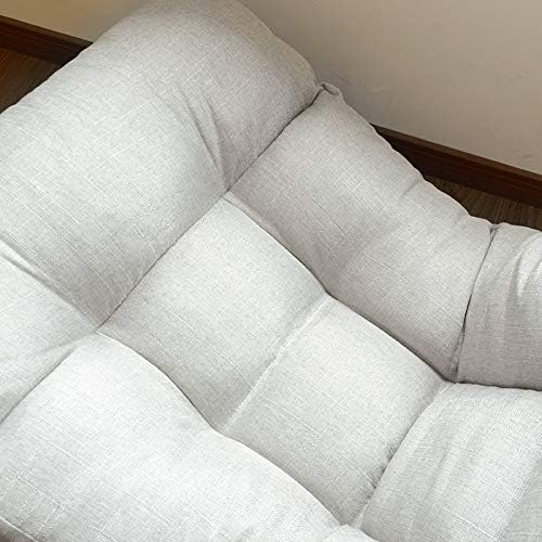 Henf Floor Gaming Chair with footrest 360 Degree Swivel Sofa Reclining Chair Lazy Sofa Tatami Leisure Sofa Adjustable 3-Position Floor Chair Folding Sofa Lounger Beige