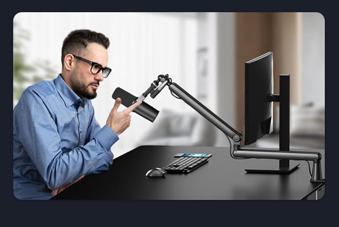 Rode PodMic Cardioid Dynamic Broadcast Microphone with Lowpro Microphone Boom Arm and XLR Cable