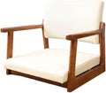 ELEFOCUS Armrest Legless Chair Floor Chair Timber Lazy Fabric Cushion Back Support Tatami Living Room 50X48X50CM(I)