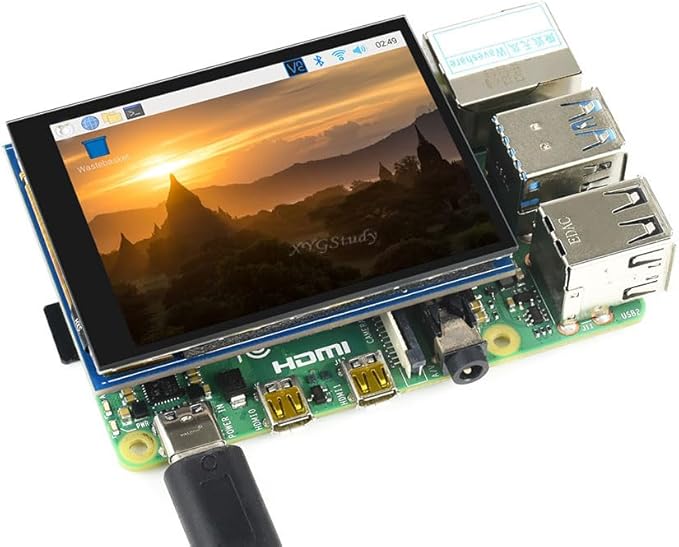 2.8inch IPS 480×640 Display LCD DPI Interface Capacitive Touch Screen Fully Laminated Toughened Glass Cover for Raspberry Pi 4B/3B+/3B/2B/Zero/Zero W WH Raspbian Kali
