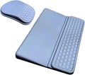 Keyboard Wrist Rest -Ergonomic Mouse Pad- with Carpal Tunnel Pain Relief Massage Bumps and Full Memory Gel Design - Ideal Frequent Computer (Grey)