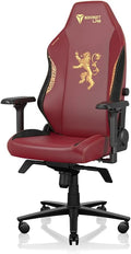 Secretlab Titan Evo House Lannister Gaming Chair - Reclining &amp Heavy Duty Computer Chair with 4D Armrests - Magnetic Head Pillow &amp Lumbar Support - Up to 395 lbs - Red/Gold - Leatherette