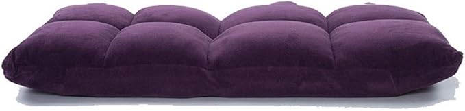 Living Room Chair Cushions Lazy Sofa Floor Chair Foldable Adjustable Home Office Backrest Comfortable for Relaxing Gaming Lounging (Color : Purple Size : 56 15 106cm)