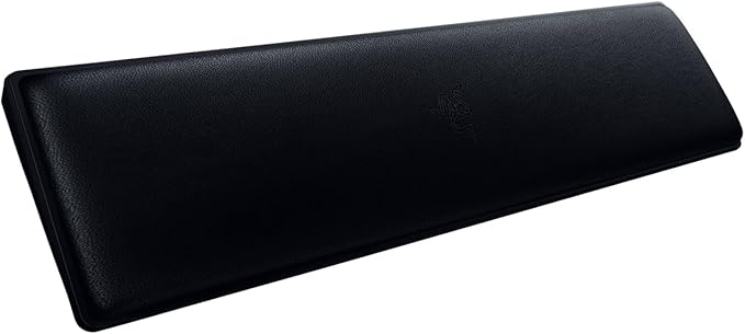 Razer Ergonomic Wrist Rest Tenkeyless - Ergonomic Leatherette Keyboard Wrist Rest (Plush Leatherette Cushion Anti-Slip Rubber Feet Compatible with Tenkeyless Keyboards) Black
