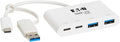 Tripp Lite 4-Port USB-C Hub for Laptop 2 USB-A &amp 2 USB-C Ports - USB 3.2 Gen 2 with 10 Gbps Data Transfer Thunderbolt 3 Compatible No Software Needed White 3-Year Warranty (U460-004-2A2C-3)