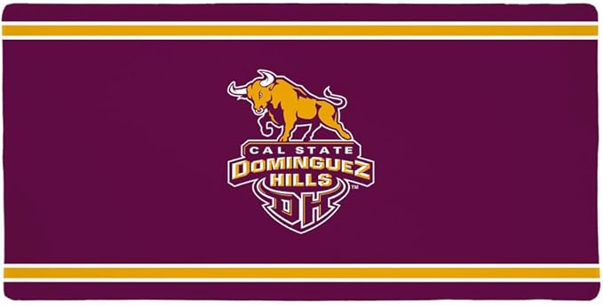 Cal State Dominguez Hills CSUDH Toros Primary Logo Stripes Large Gaming Mouse Pad Desk Mat with Stitched Edges Non-Slip Base for Gamer Home and Office 31.5 x 15.7