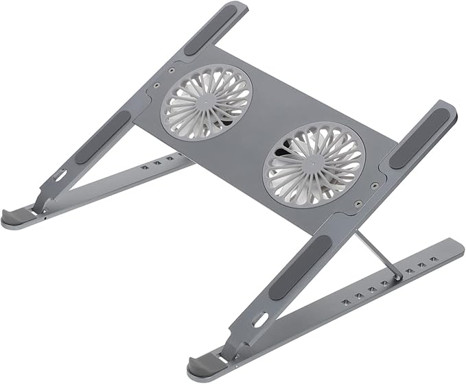 Housoutil Colorful Lighting Laptop Cooler Stand with Height Detachable Design and Low Noise Cooling Fan Gaming and Work Support