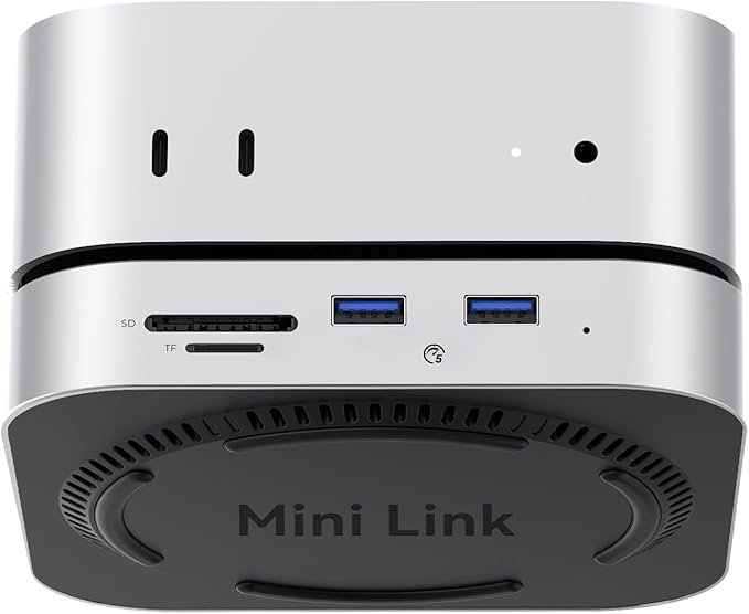 ORICO MiniLink Mac mini M4 Dock &amp Stand Hub with 2 × USB 3.0 Ports (5Gbps) 2 × USB 2.0 Ports SD/TF Card Readers (3.0) 3.5mm Headphone &amp Microphone Jacks Compatible with Mac mini M4/M4 Pro