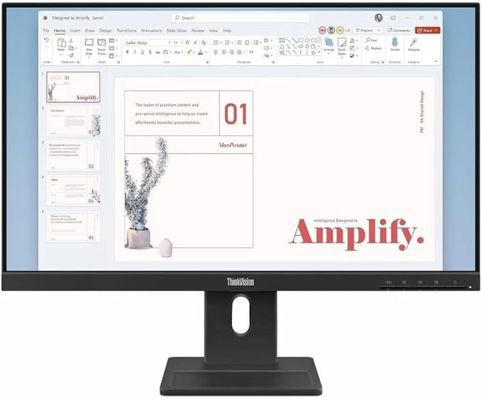Lenovo ThinkVision E24-40 24 Class Full HD LED Monitor - 16:9 - Raven Black