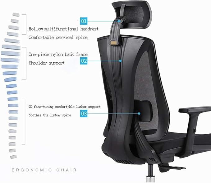 Ergonomic Computer Chair Home Swivel Chair Waist Support Chair Office Chair Gaming Chair(Color:Default)