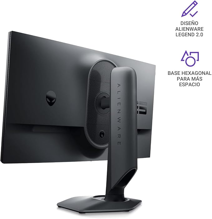 Alienware Gaming Monitor AW2523HF 24.5'' IPS LED FHD 360Hz Display AMD FreeSync Monitor (USB HDMI)Height/Tilt/Swivel/Pivot Adjustability Dark Side of The Moon with HEX Accessories