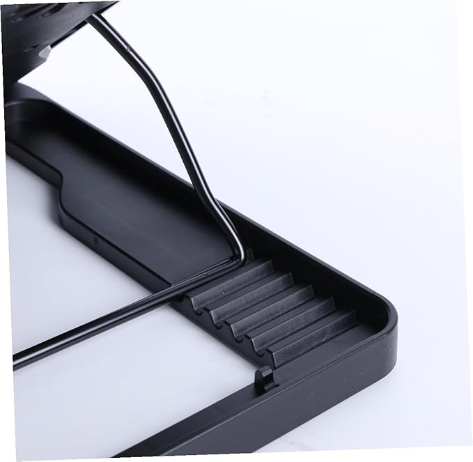 Operitacx Laptop Cooling Pad USB 5 Fans Cooler Stand Adjustable Angle Anti-Skid Laptop Cooler Base for Gaming and Office Use Black