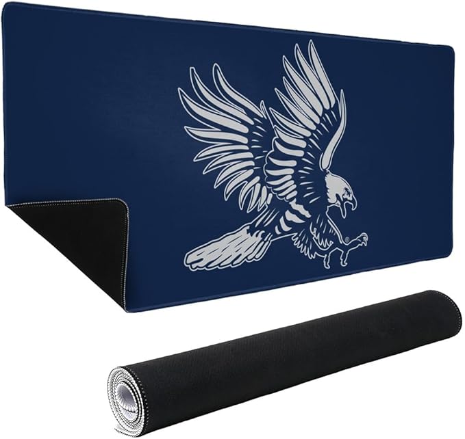 Dickinson State University Blue Hawks Primary Logo Large Gaming Mouse Pad Desk Mat with Stitched Edges Non-Slip Base for Gamer Home and Office 31.5 x 15.7