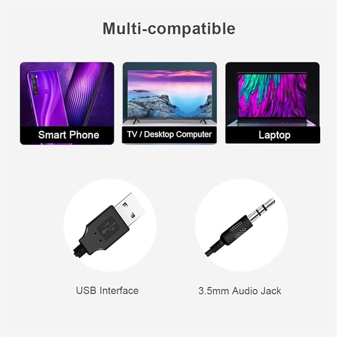 Portable Speaker Bar Computer Speaker 4D Stereo HiFi Sound Wired Computer Sound Bar USB Powered Soundbar Speaker for PC TV