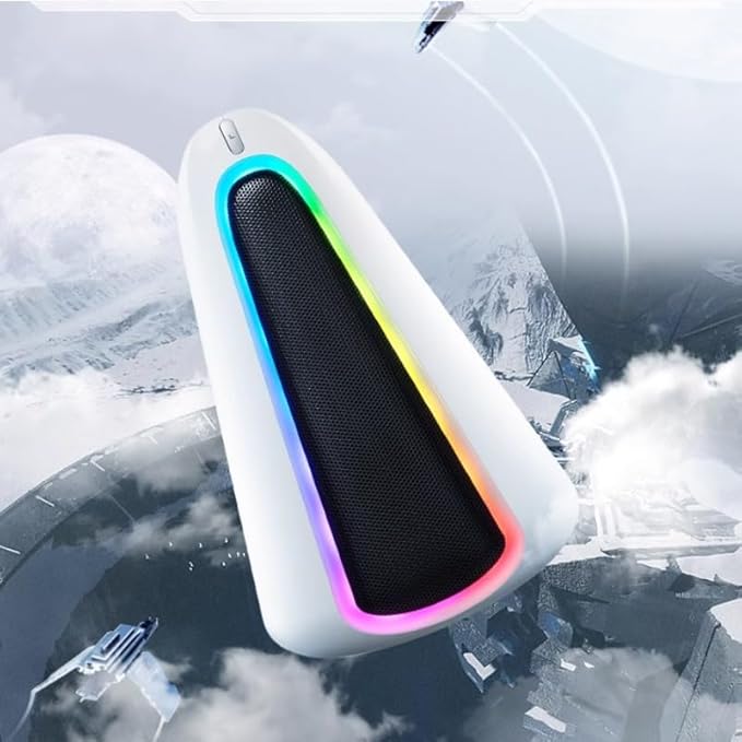 Mode Stereo Desktop Speaker Connection Gaming 3.5mm Interface RGB Home Computer Speaker(D)