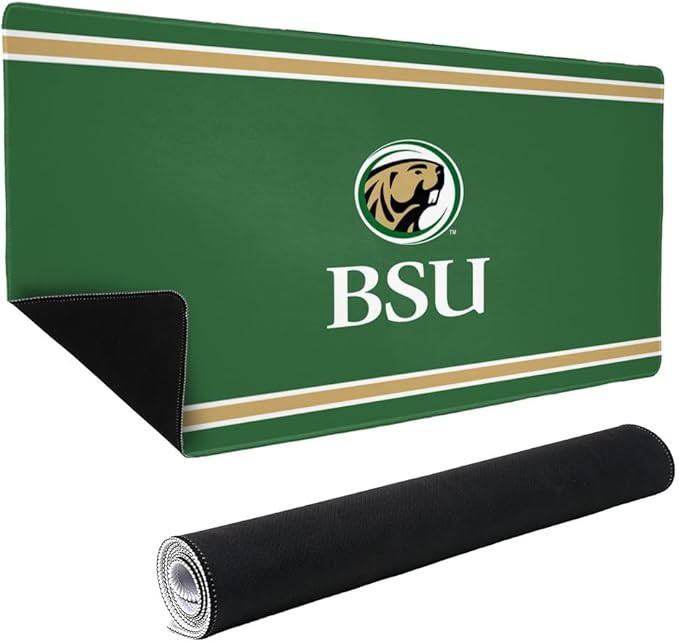 Bemidji State University Primary Logo Stripes Large Gaming Mouse Pad Desk Mat with Stitched Edges Non-Slip Base for Gamer Home and Office 31.5 x 15.7