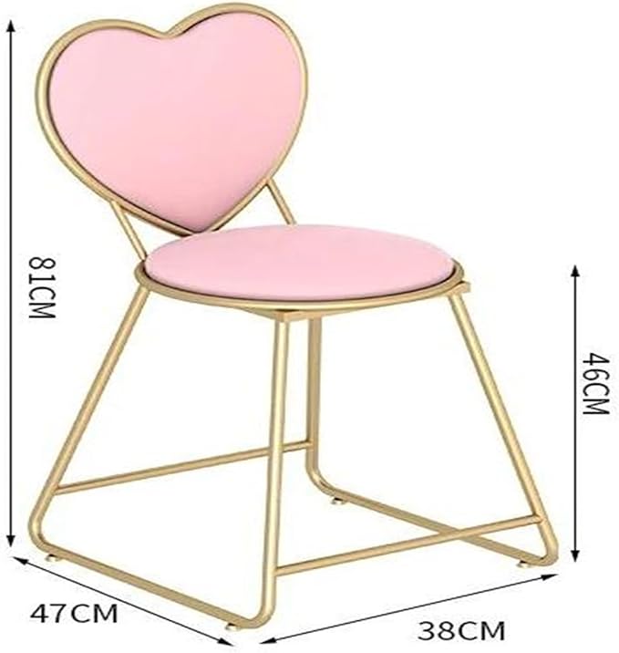 Round Stool Industrial Gaming Chair with Cushioned Seat for Office Bedroom and Vanity White Leather Home Furniture