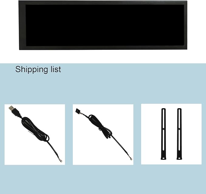VSDISPLAY 8.8 Inch 1920x480 IPS LCD Monitor as Secondary Display/DIY Computer PC Case GPU CPU RAM Temperature Data Monitoring Sensor PanelBlack