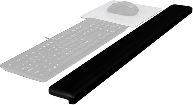 3M Gel Wrist Rest for Standing Desks Wraps Around Edge of Desk for Comfort Non-Slip Back Stays in Place (WR200B)