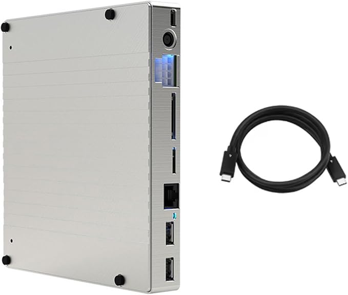 USB GPU Dock Graphics Card Extended Base Double PD100W Charging Port 24GBPS PCIE Metal Case PCIE Graphics Dock